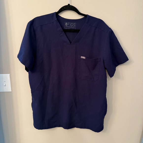 Figs Chisec Short Sleeve Scrub Top Navy Men's Size Medium Style‎ TM3000 Cut 120 - Picture 1 of 6
